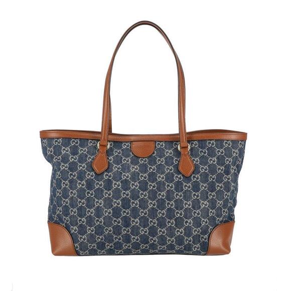 GUCCI Ophidia GG Denim Tote Bag - Picture 2 of 5